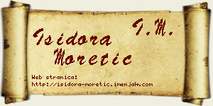 Isidora Moretić vizit kartica